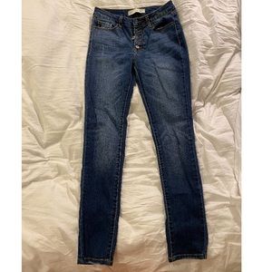 Kancan Button-fly High-rise skinny jeans